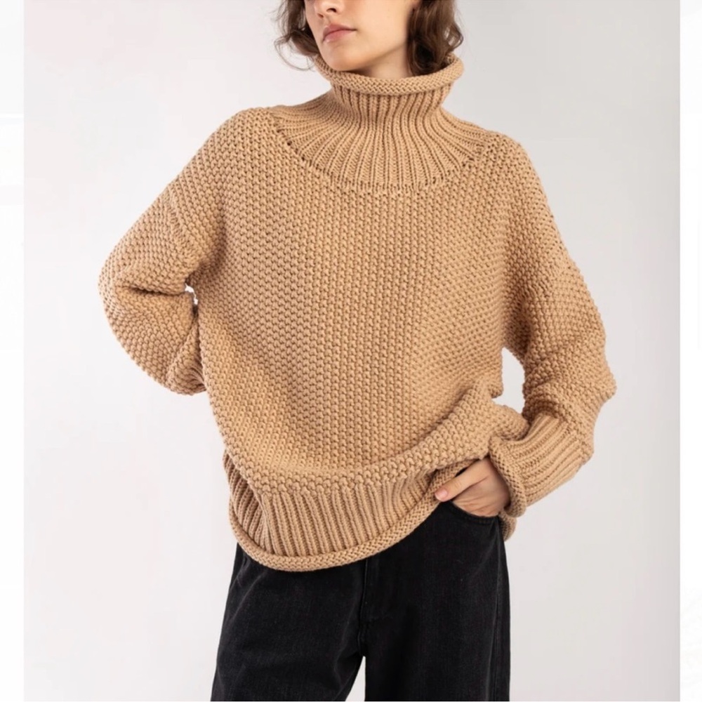 Micaela Greg roll neck seed sweater